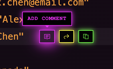 Adding comments to JSON lines