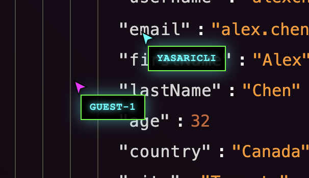 Real-time cursor tracking feature